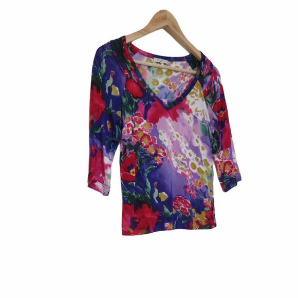 Etro Tops - Vintage Y2K Etro Floral Stretchy Top Shirt 44